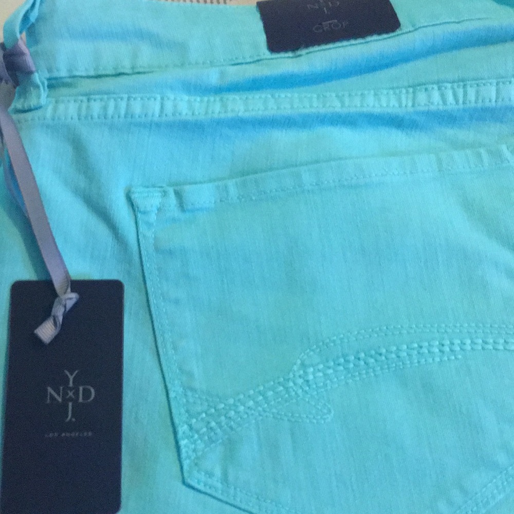 NYDJ cropped teal pants